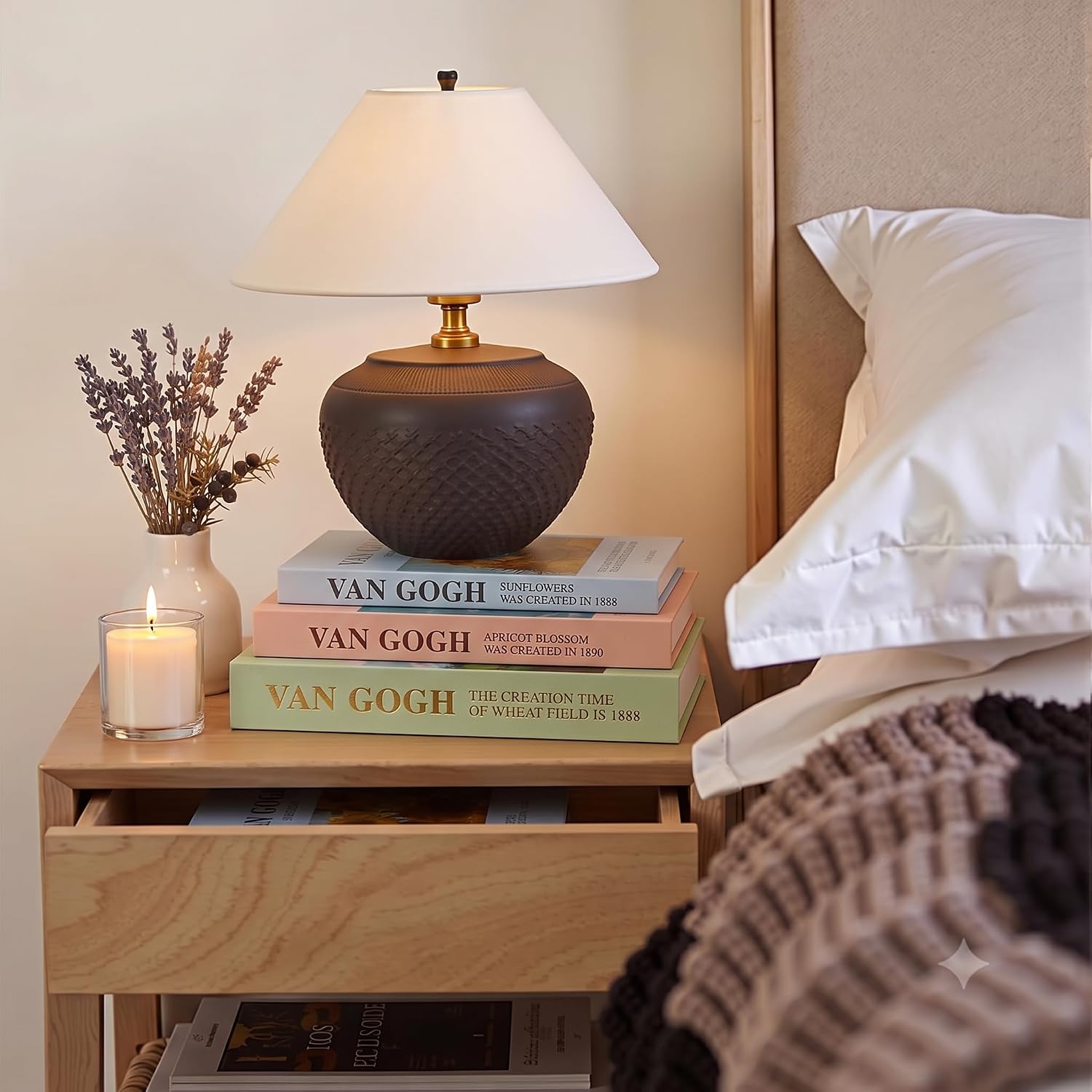 Aesthetic Decorative Books — Set of 3 styled in a home