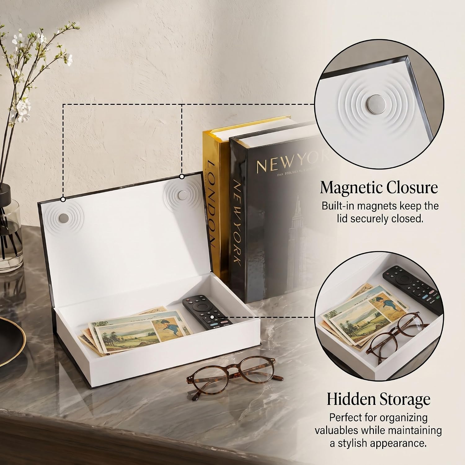 Decorative Book Storage Boxes — Set of 2 photo 5