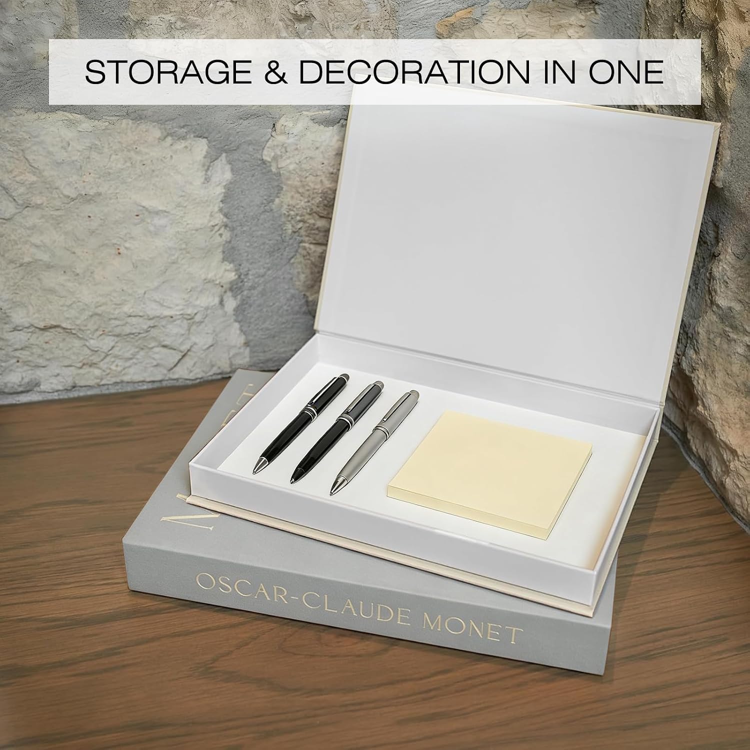 DelSol Decorative Faux Fake Books Linen-Covered — Set of 2 photo 4