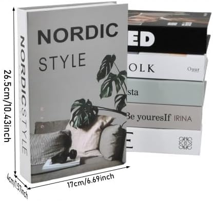 Fashion Fake Books — Set of 6 styled in a home