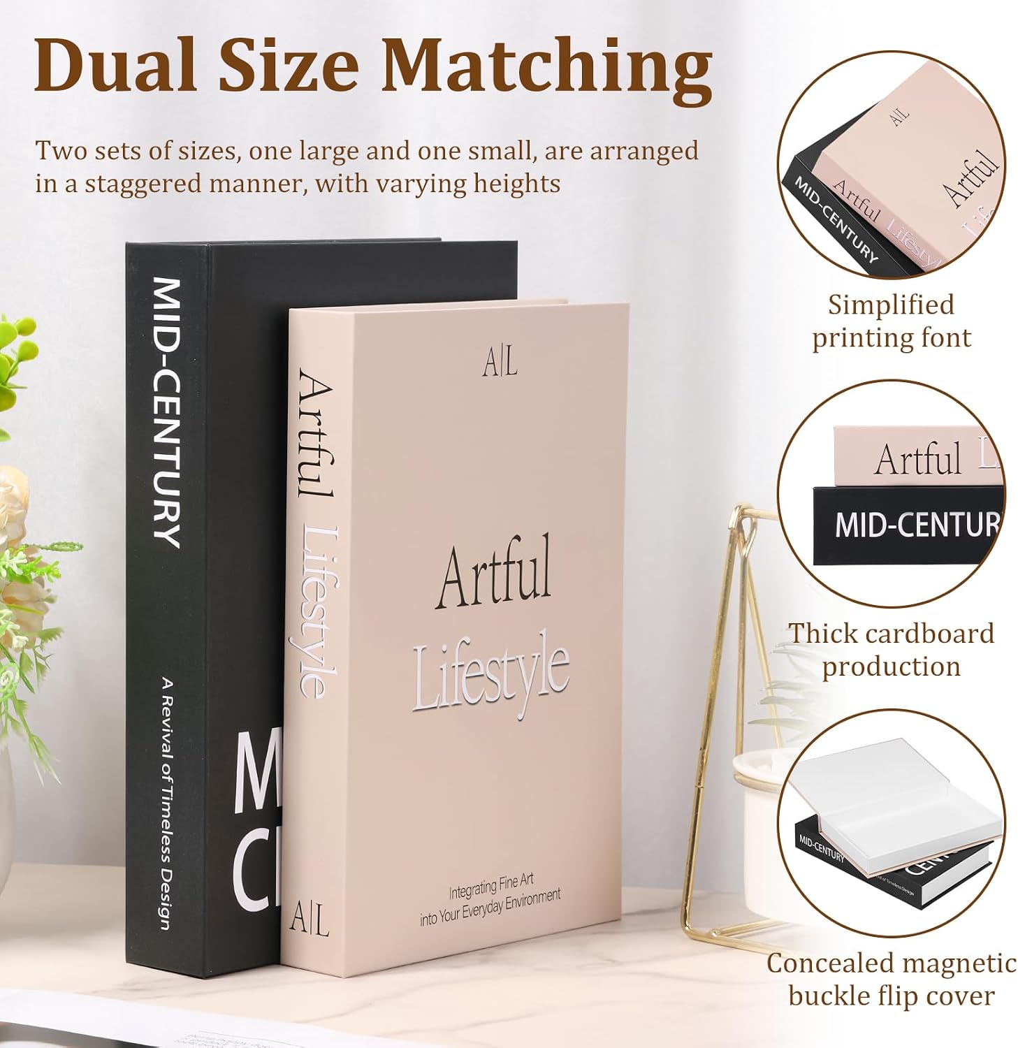 Decorative Books & Faux Book Box — Set of 2 photo 4
