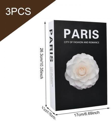 Magnetic Decorative Fake Books — Set of 3 styled in a home