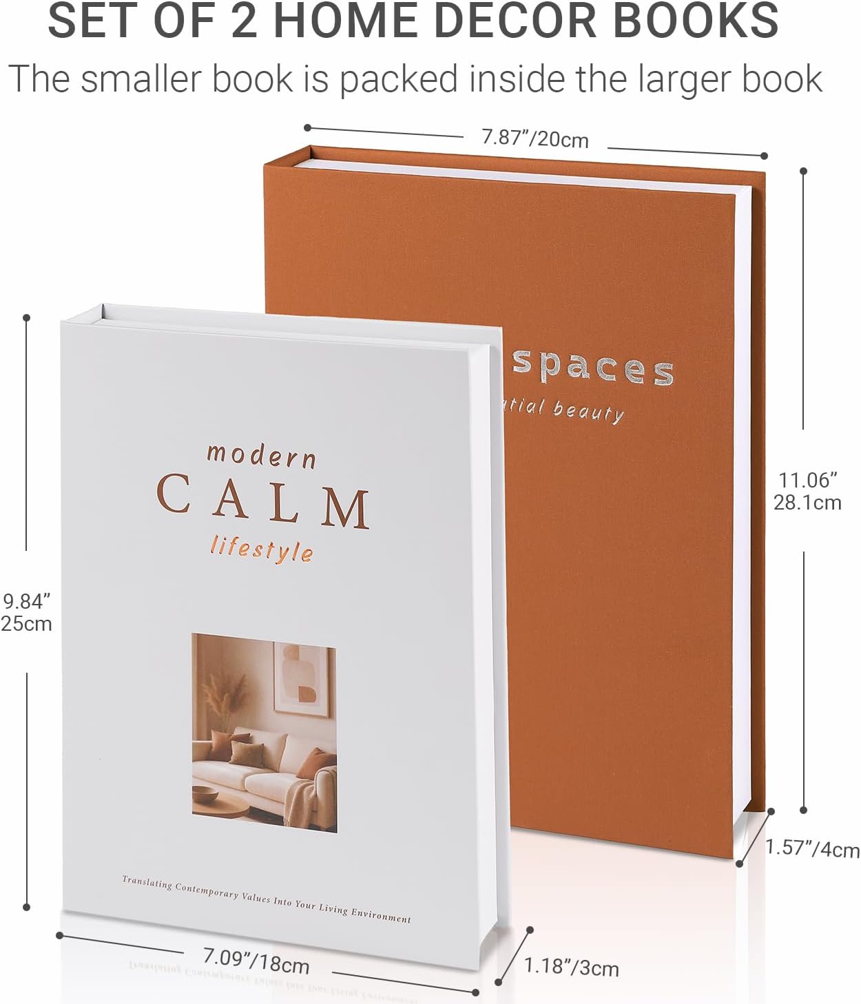 Minimalist Decorative Books — Set of 2 photo 4