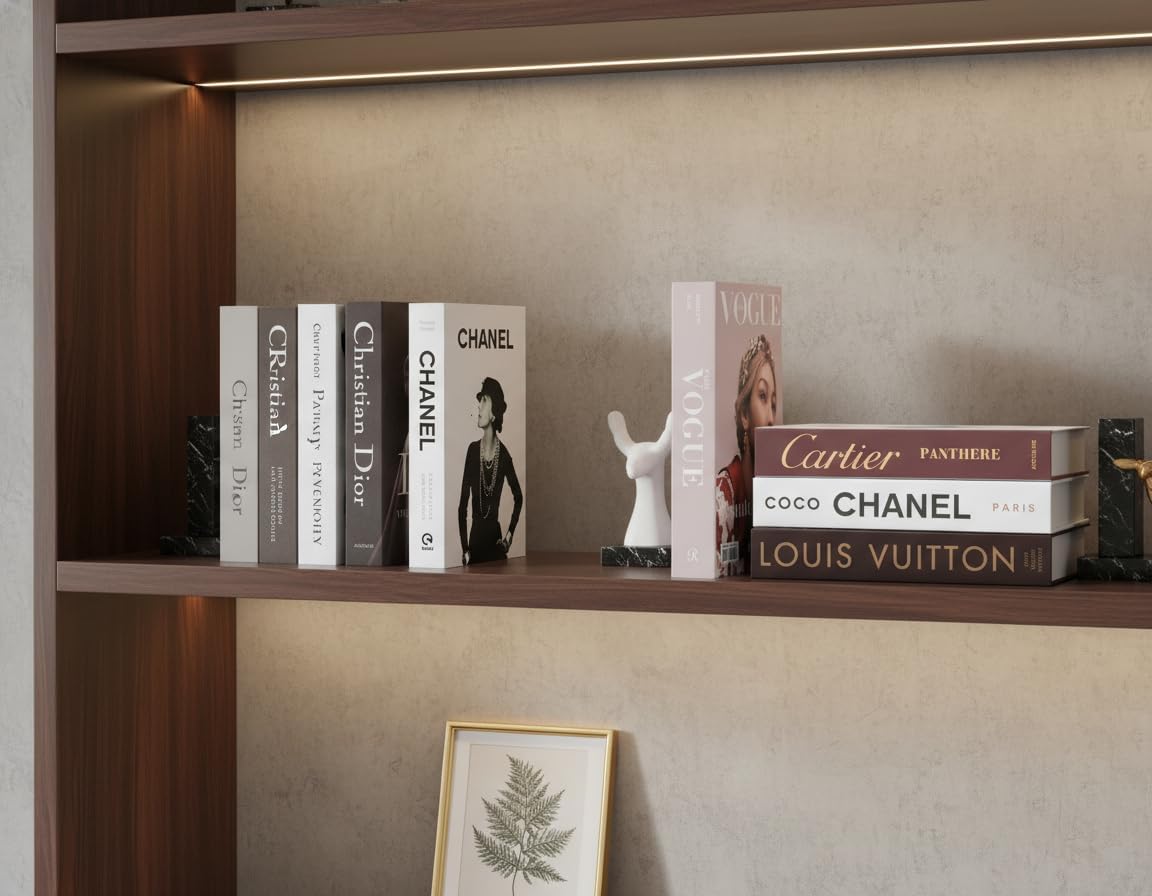 Decorative Fake Books Hardcover Stacked Display — Set of 4 photo 4