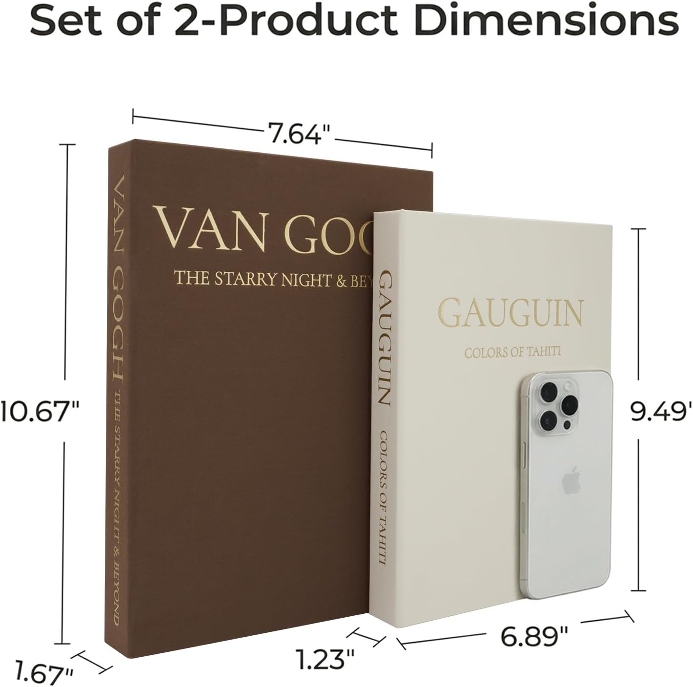 Upgraded Decorative Books — Set of 2 styled in a home