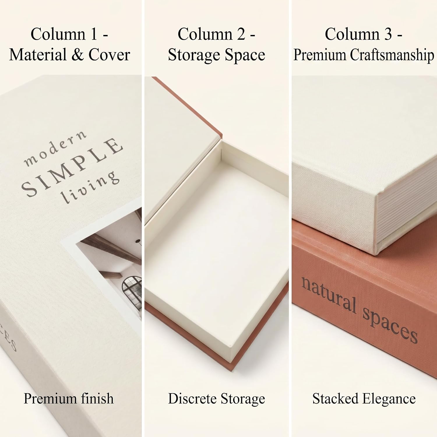 Decorative Faux Books Hidden Storage Hardcover Book — Set of 2 photo 3
