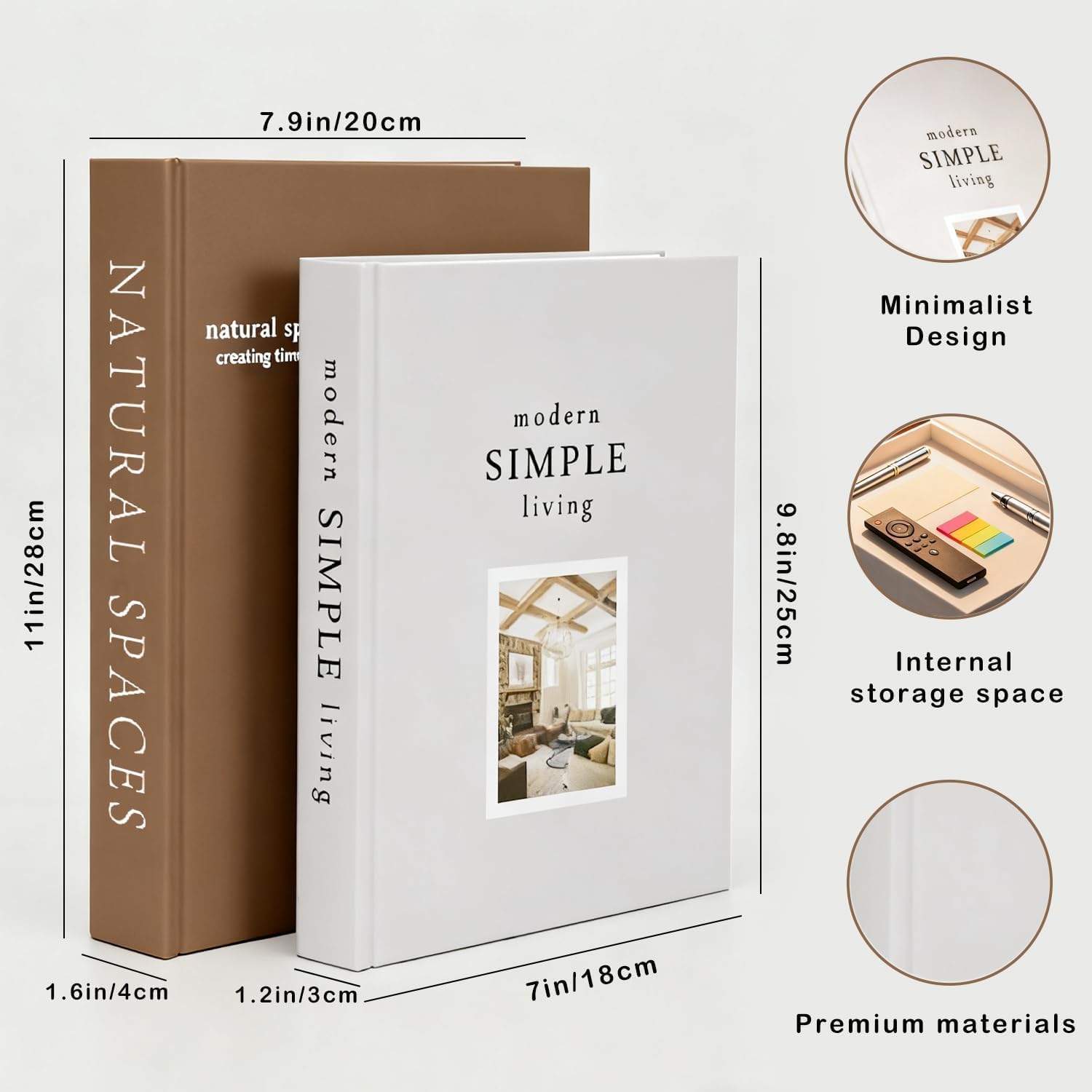 Beautiful Decorative Books — Set of 2 styled in a home