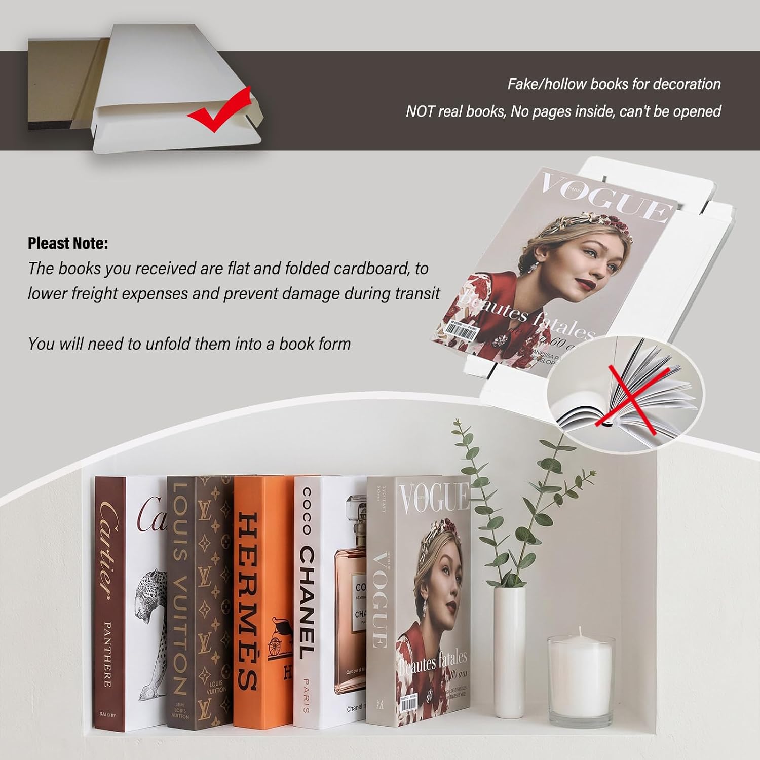 Decorative Books — Set of 4 styled in a home
